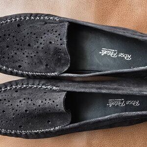 Rose Petals by Walking Cradles Black Suede Elle NWT ladies size 9.5 Med